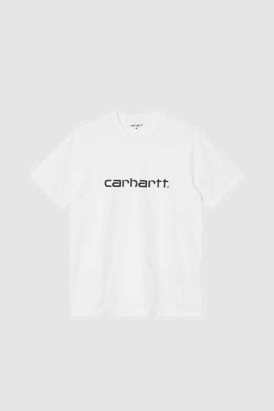 S/S Script T-Shirt - White / Black