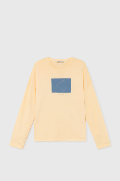 Souvenir Fractal T-shirt - Pastel Yellow