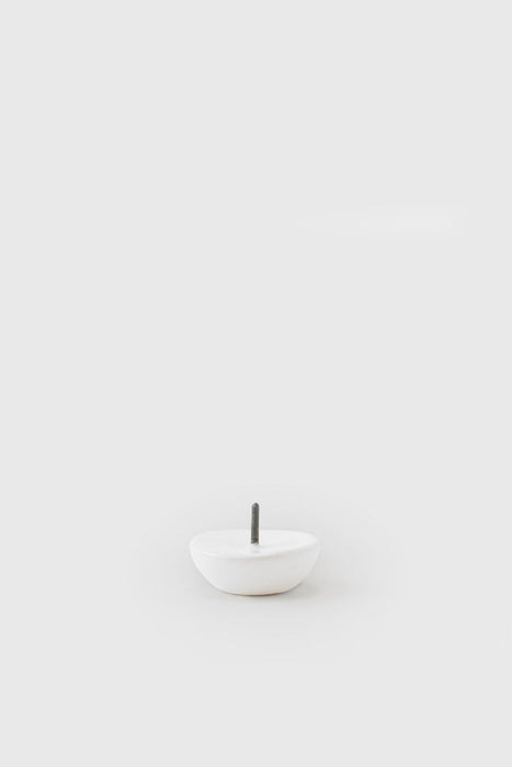 Ceramic Candle Holder Circle - White