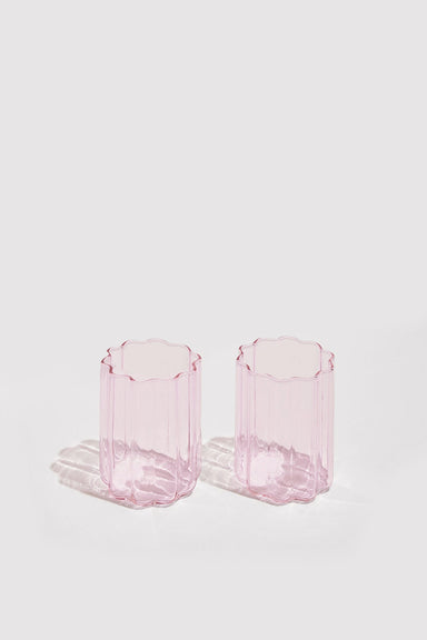 Wave Glasses Set of Two - Pink