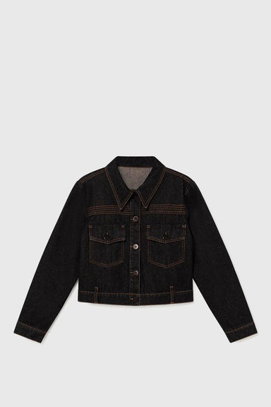 Moto Denim Jacket - Black