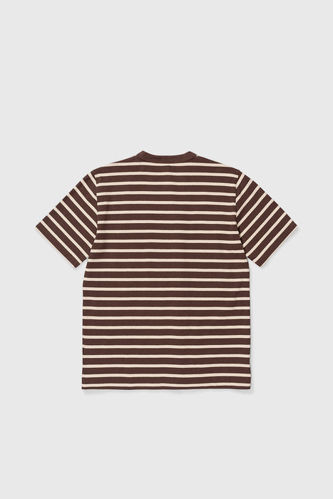 Holger SS Compact Cotton Bold Stripe - Heathland Brown