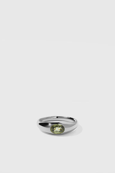 Claude Ring - Sterling Silver / Green Sapphire