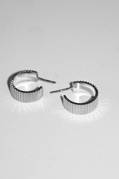 Solaire Hoop Earrings Wide - Sterling Silver