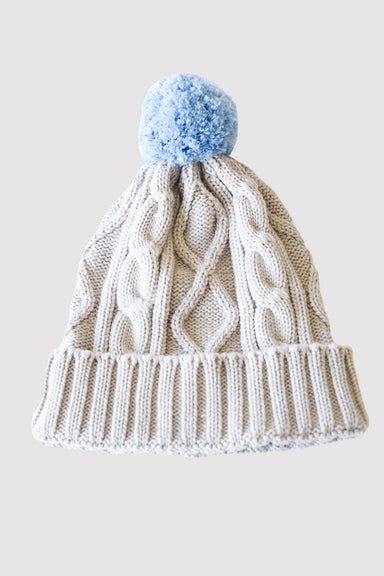 Yale Cable-Knit Beanie - Oatmeal