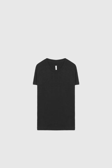 Crew Neck Short Sleeve Tee - Black