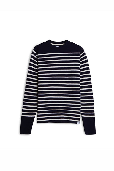 Verner Pure New Wool - Navy Stripe