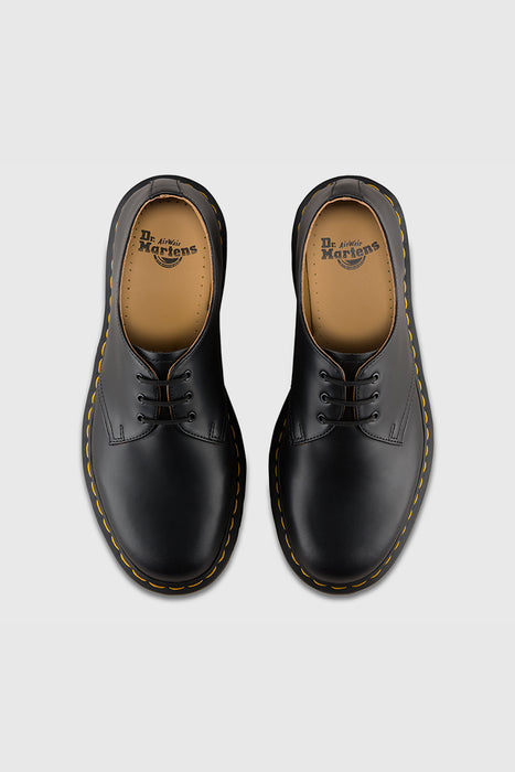 1461 3 Eye Leather Shoes - Black Smooth