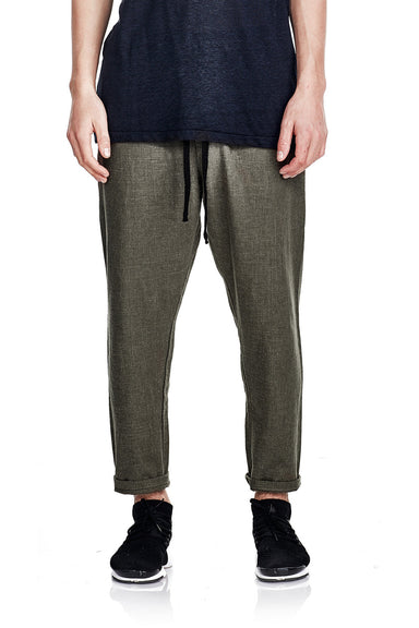 Relaxed Linen Pant - Moss