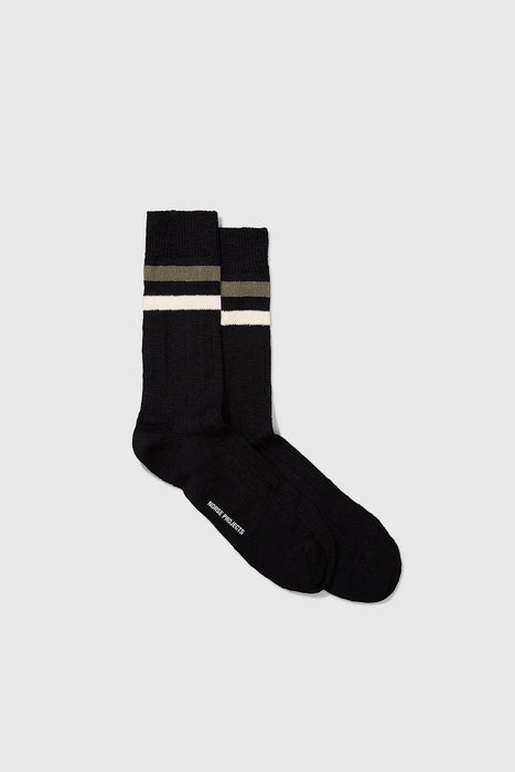 Bjarki Slub Stripe - Black