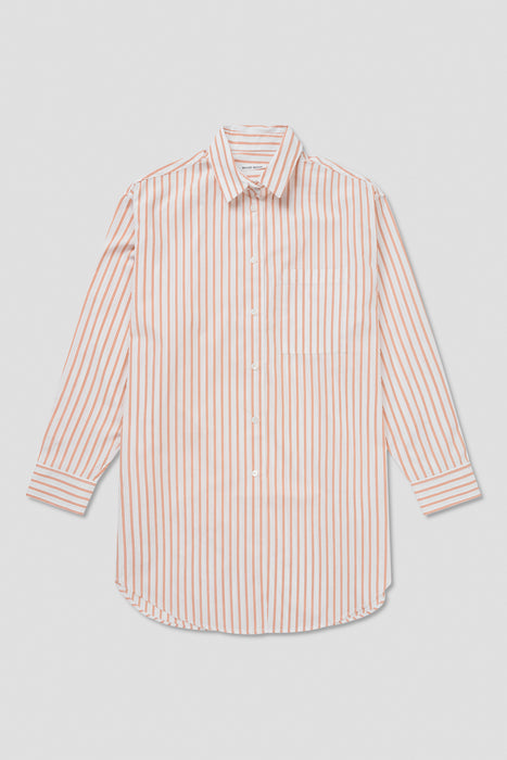 Charlene Dobby Stripe Shirt - Dusty Orange Stripes