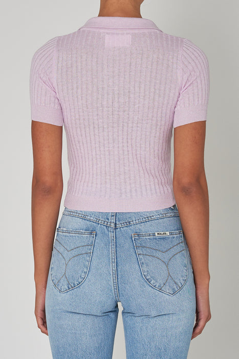 Amanda Knit Top - Lavender