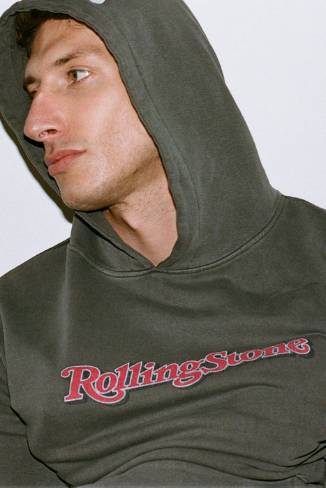 Rolling Stone Hoodie - Washed Black