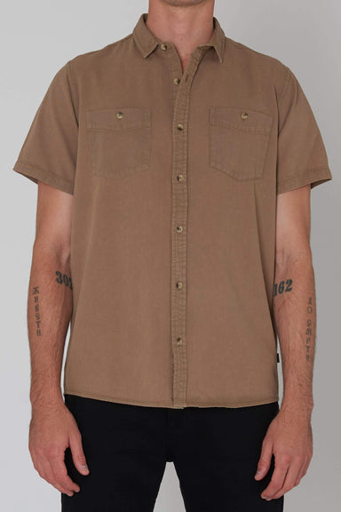 Men At Work SS Drill Shirt - Sand