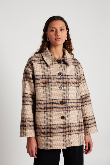 Another Dimension Jacket - Camel Plaid