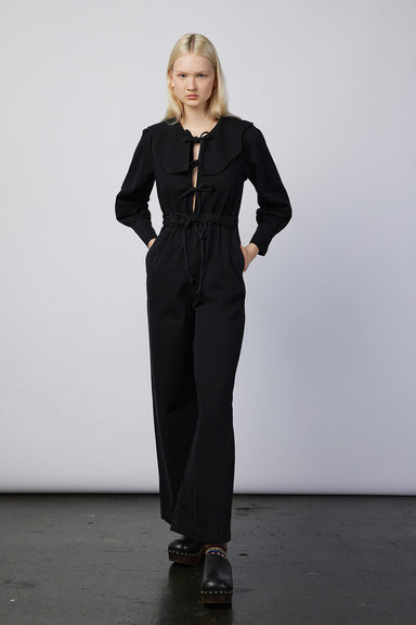 Ginny Recycled Denim Jumpsuit - Black