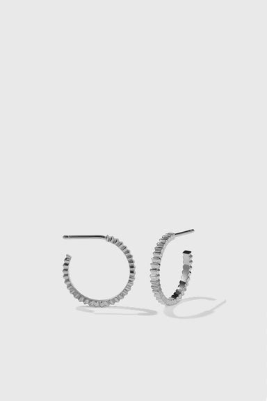 Solaire Hoop Earrings Medium - Sterling Silver