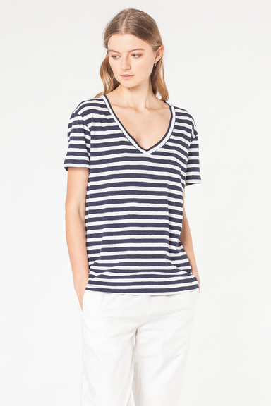 Abode Linen Tee - Stripe