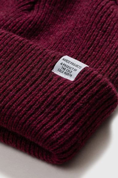 Norse Beanie - Mulberry Red