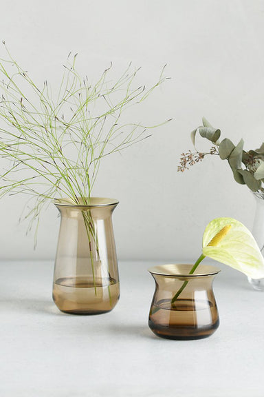 Luna Vase Large - Brown Glass