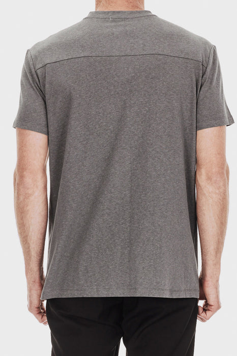 Yoke Back Short Sleeve Tee - Smoke