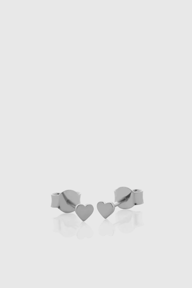 Heart Micro Studs - Sterling Silver