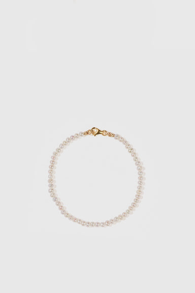 Micro Pearl Bracelet - 9ct Yellow Gold
