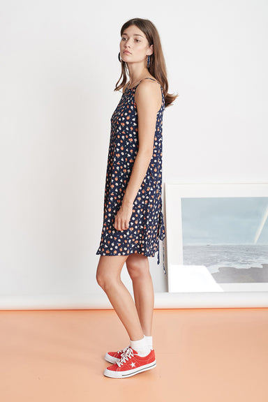 The Movie Slip Dress - Navy Meadow