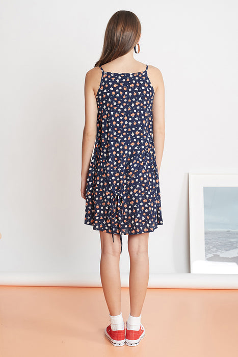 The Movie Slip Dress - Navy Meadow