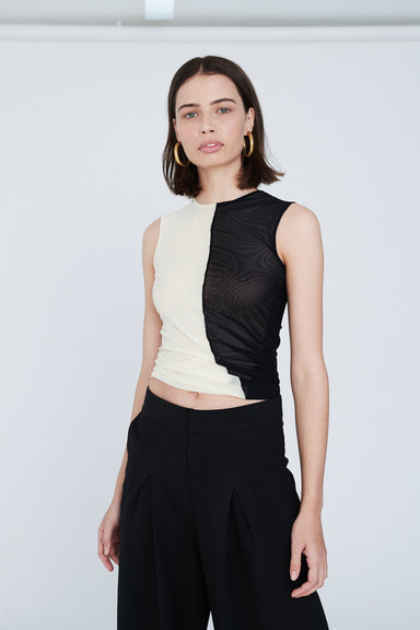 Twist Tank - Black/Ivory