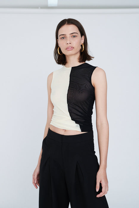 Twist Tank - Black/Ivory