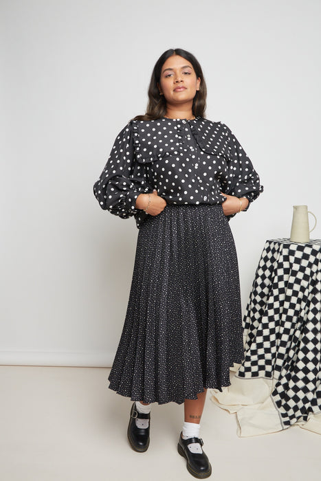 Shadow Pleated Skirt - Milky Way Spot