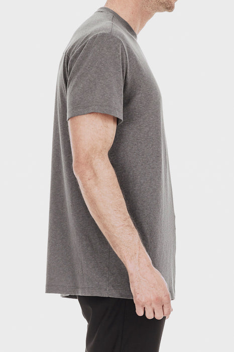 Yoke Back Short Sleeve Tee - Smoke