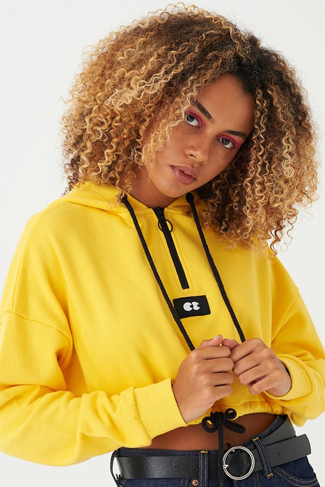 Cropped Hoodie - Yellow