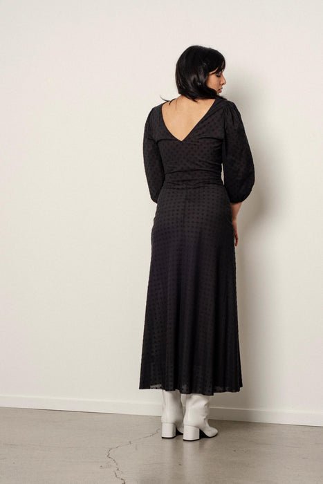 Robin Dress - Black Polka