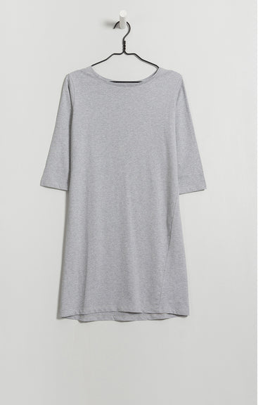 BB Boat Neck Dress - Grey Marle