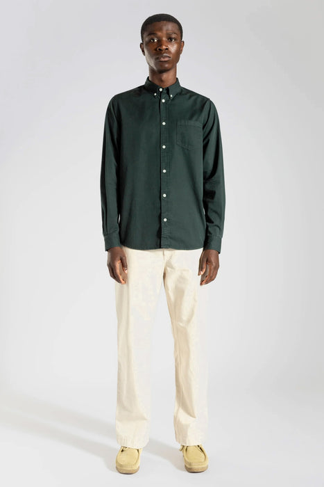 Anton Light Twill Shirt - Deep Sea Green