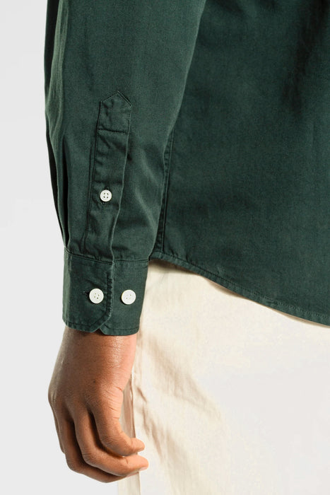 Anton Light Twill Shirt - Deep Sea Green