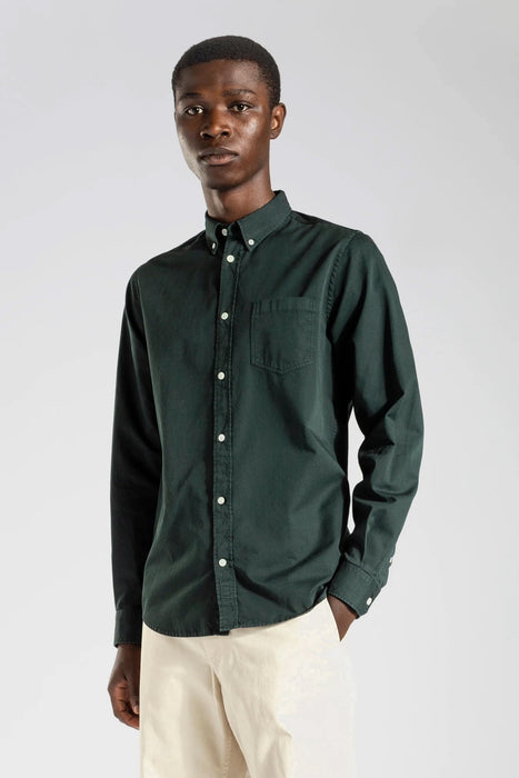 Anton Light Twill Shirt - Deep Sea Green