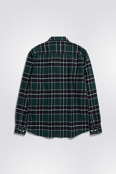 Anton Brushed Flannel Check - Varsity Green