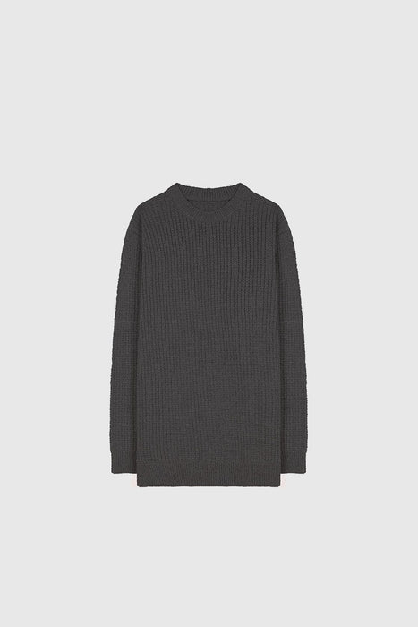 Crew Neck Jumper - Dark Marle