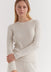 Ella Long Sleeve Knit - Antique White Marle