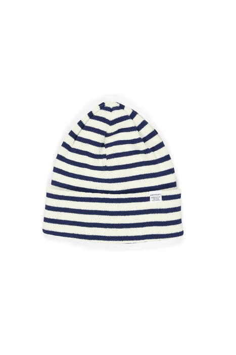 Classic Normandy Top Beanie - Ecru/Navy