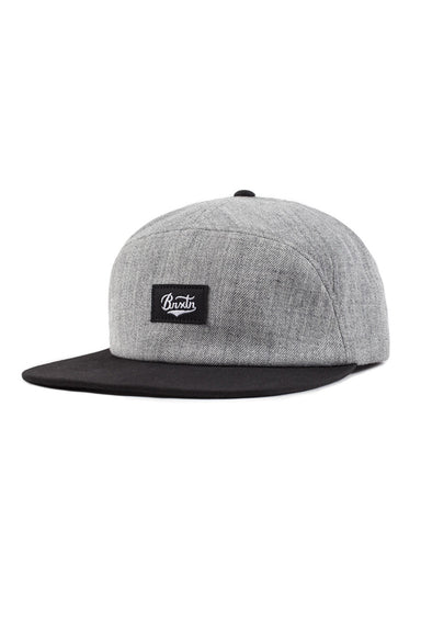 Bert 7 Panel Cap - Heather Grey/Black