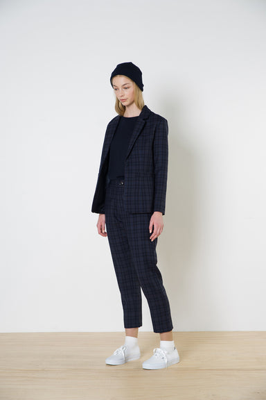 Shoreline Blazer - Navy Plaid