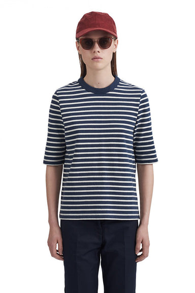 Adda T-Shirt - Navy/Off-White