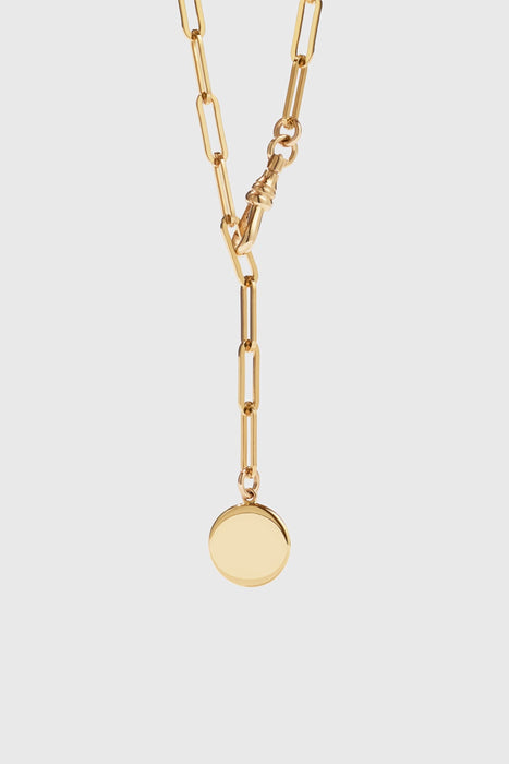 Solaire Paperclip Necklace - Gold Plated