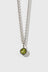 Cosmo Charm Necklace - Sterling Silver / Peridot
