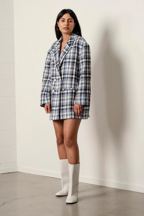 Gilot Blazer - Tartan Linen