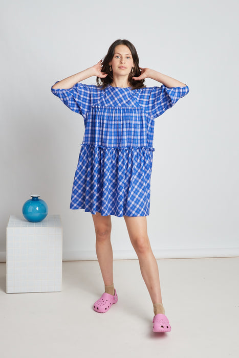 Serenity Dress - Sapphire Check